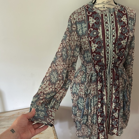 Carolina K Josefina Boho Patterned Short Dress Women's size S - Picture 4 of 10